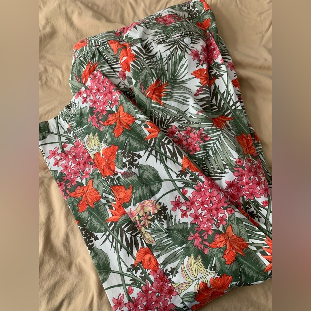 Talbots Floral Tropical Print Pants